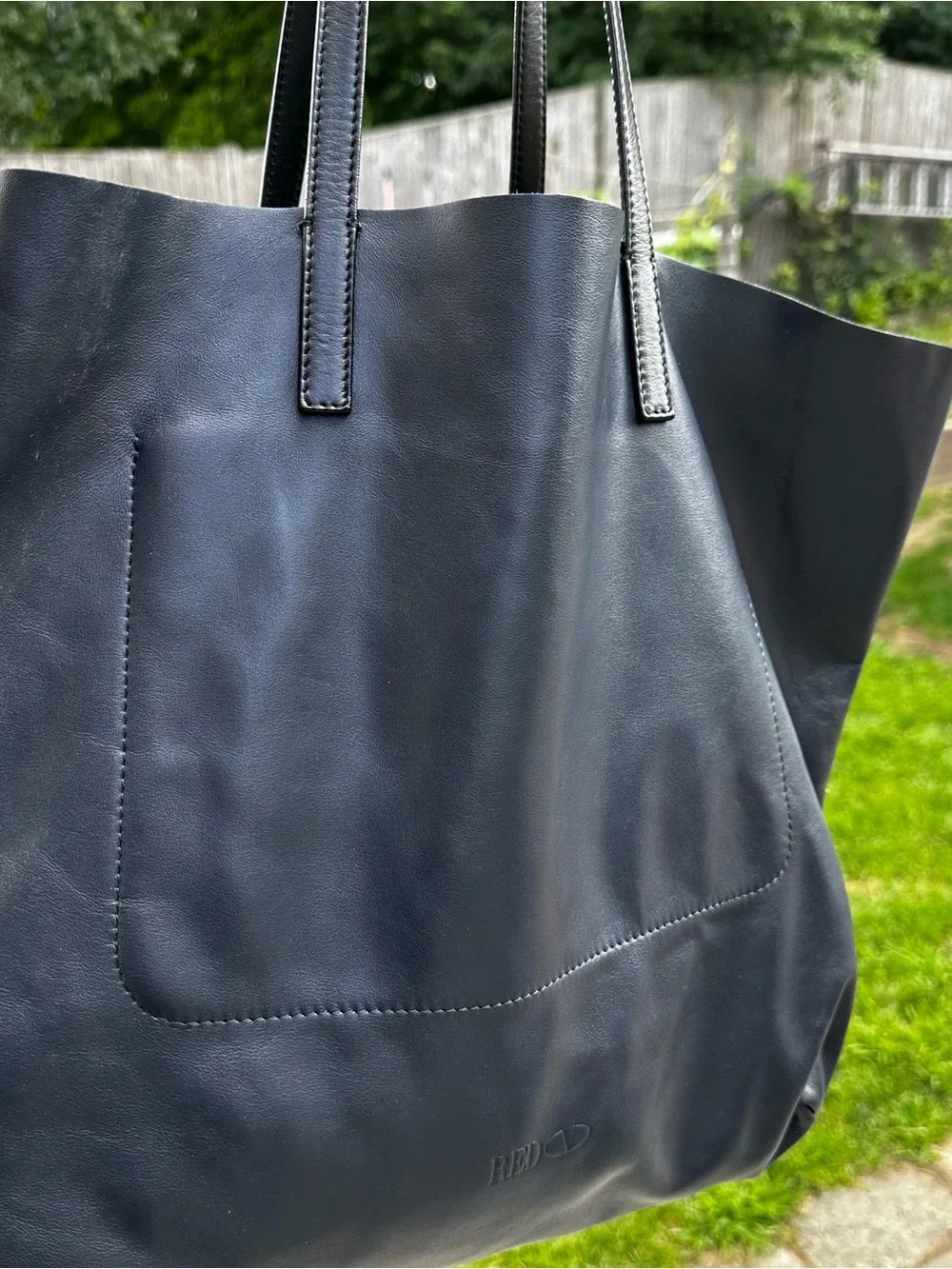 Red Valentino Leather Tote Bag Black With Stars